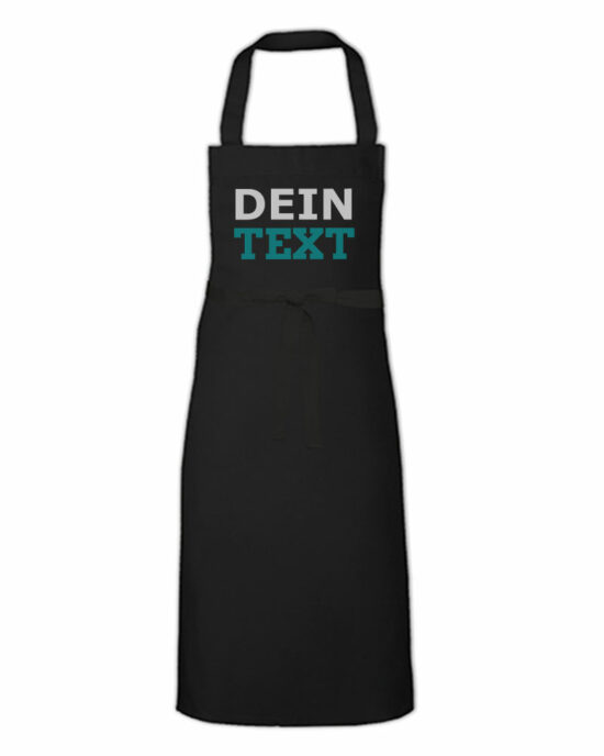 Personalisierte Grillschürze mit Text Bestickung