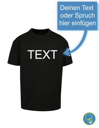 Personalisiertes Oversized T-Shirt mit Text Bestickung