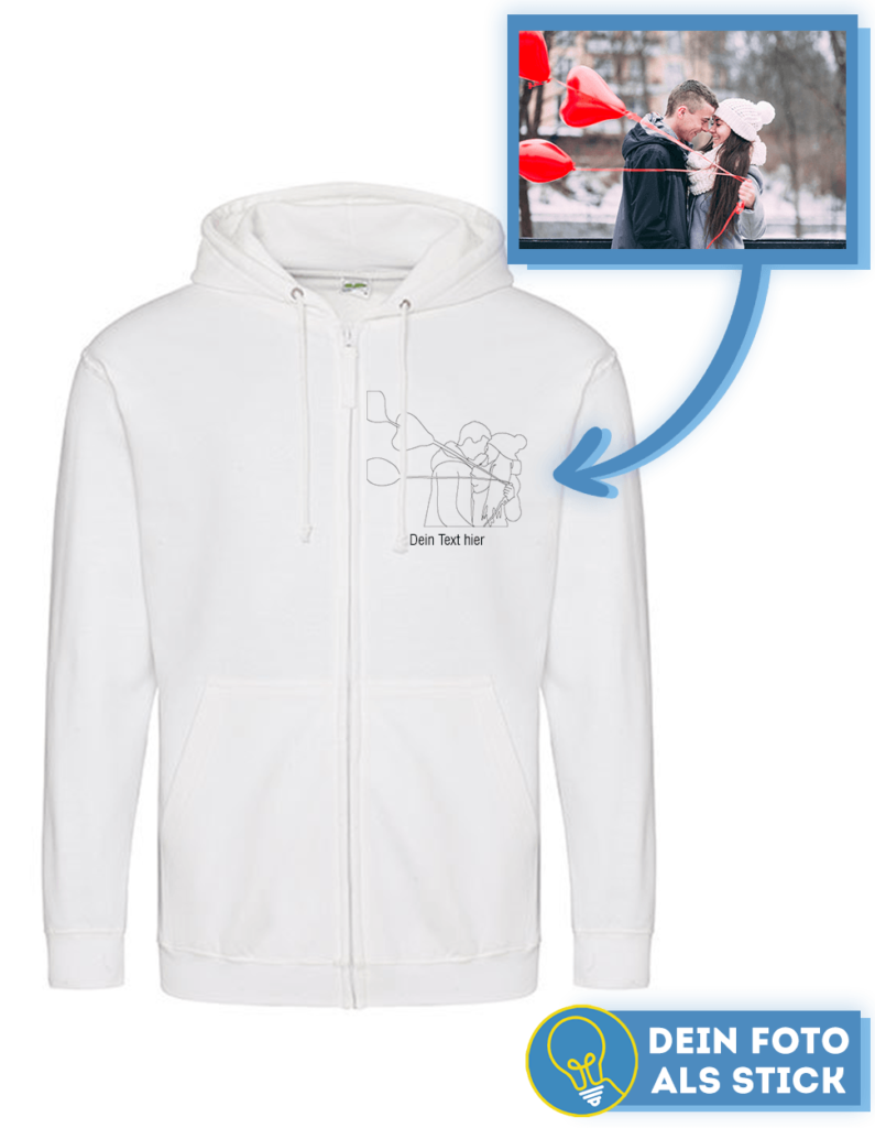 Personalisierte Jacke mit Foto Bestickung