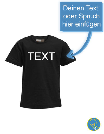Personalisiertes Kinder T-Shirt mit Text Bestickung