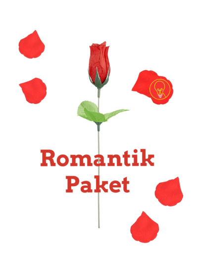 Romantische Geschenkidee zum Valentinstag als Geschenk zum Hochzeitstag, Jahrestag oder als romantische Geste mit dem Romantik Paket