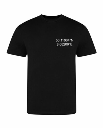 Personalisiertes T-Shirt mit Koordinaten Bestickung