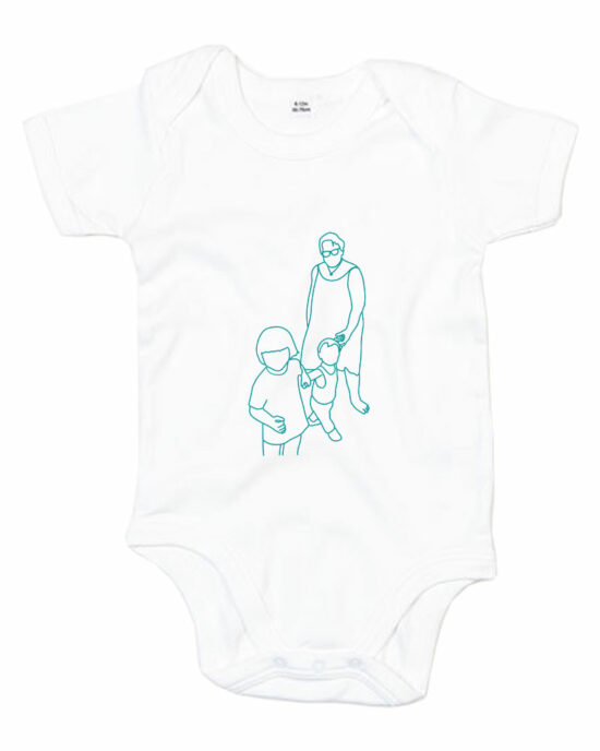 Personalisierter Baby Body mit Foto Bestickung