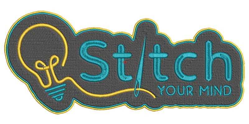 Stitch Your Mind Logo Bestickt danach