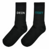 Personalisierte Sportsocken mit Text Bestickung Schwarz