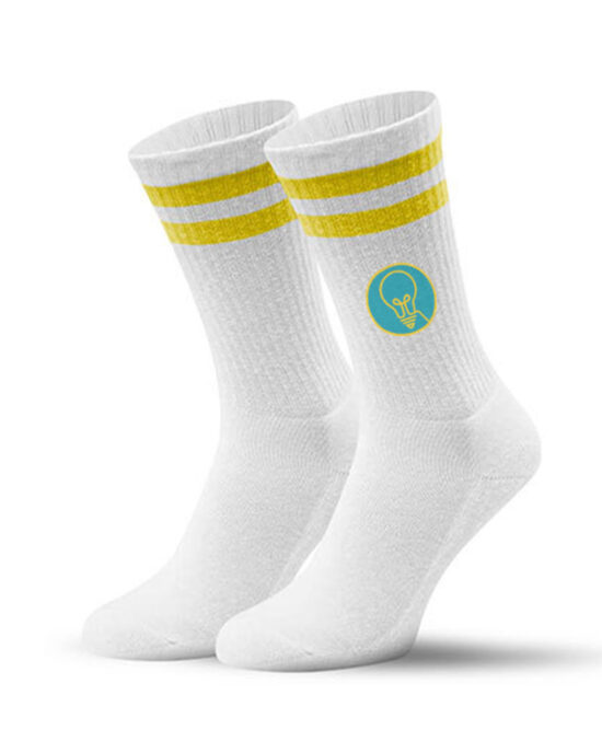 Personalisierte Streifen Socken mit Logo Bestickung