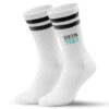 Personalisierte Streifen Socken mit Text Bestickung