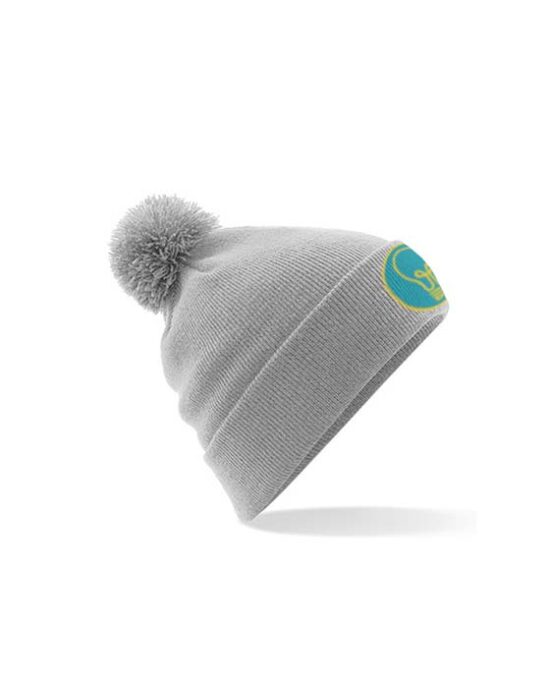 Personalisierte Pom-Pom Beanie mit Logo Bestickung